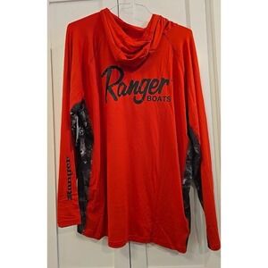 NWT Ranger Boats Performance Red Hoodie Shirt Long Sleeve 4XL